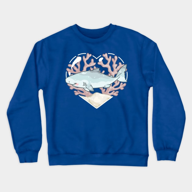 CHEW, the Sleeper Shark Crewneck Sweatshirt by bytesizetreasure